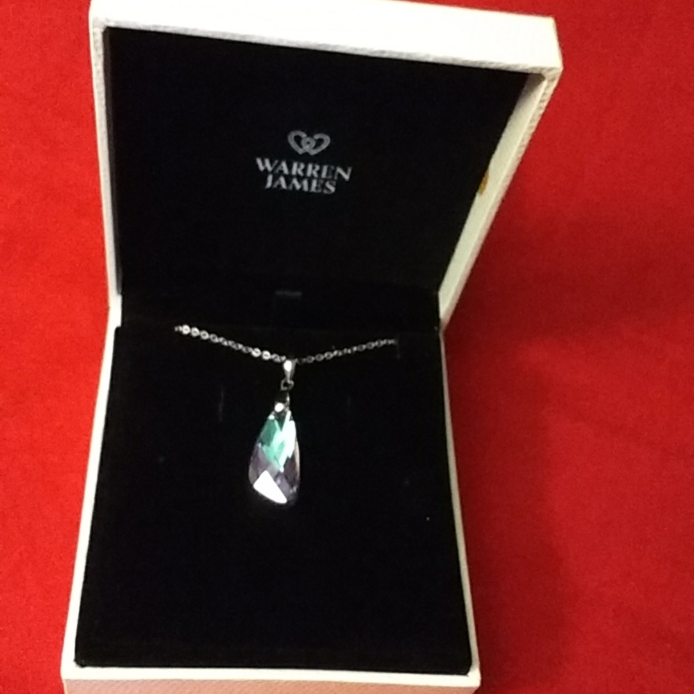 NIB Warren James crystal necklace by swarovski